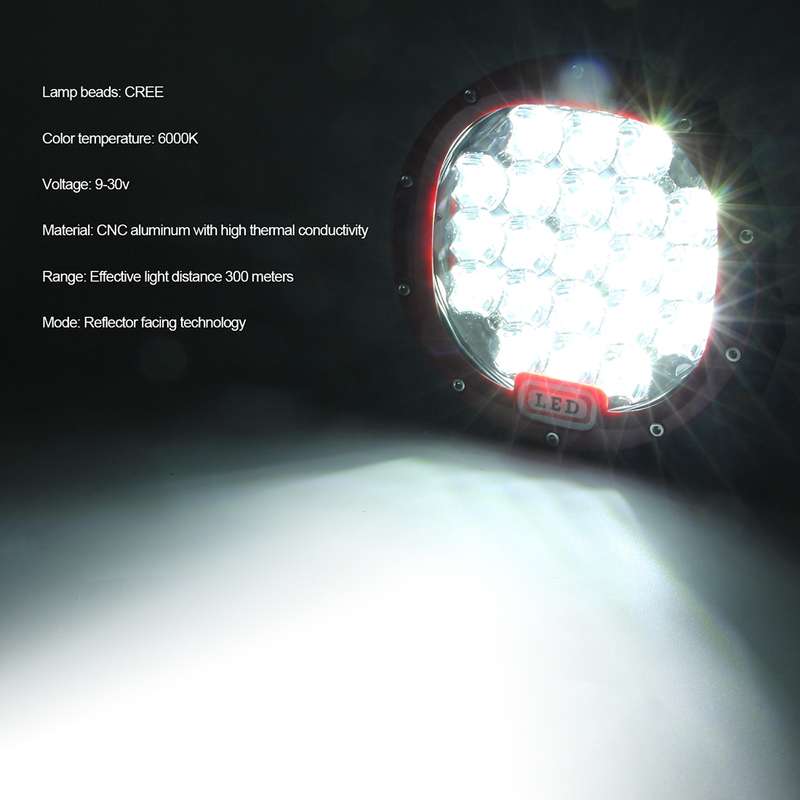 20W 7 inch Car Round Spotlight Work Light