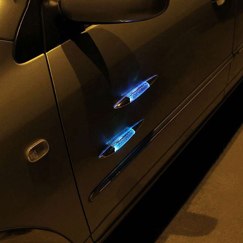 Car Solar Shark Gill Warning Lights Car Door Anti-collision Rear-end Collision LED Dlashing Lamp, Mo