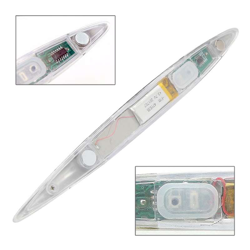 Car Solar Shark Gill Warning Lights Car Door Anti-collision Rear-end Collision LED Dlashing Lamp, Mo