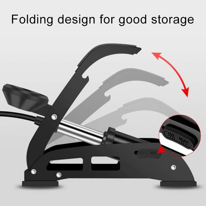 0903E Car / Motorcycle / Bicycle Portable High Pressure Double Pipe Inflatable Cylinder Pedal Air Pu
