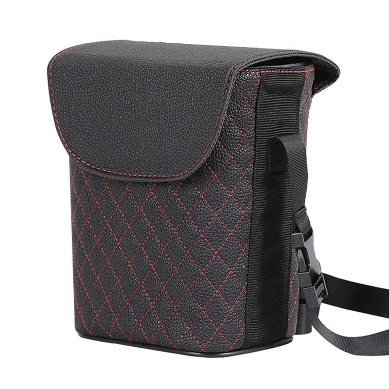 Car Back Seat Hook Garbage Can Car Storage Box (Black)