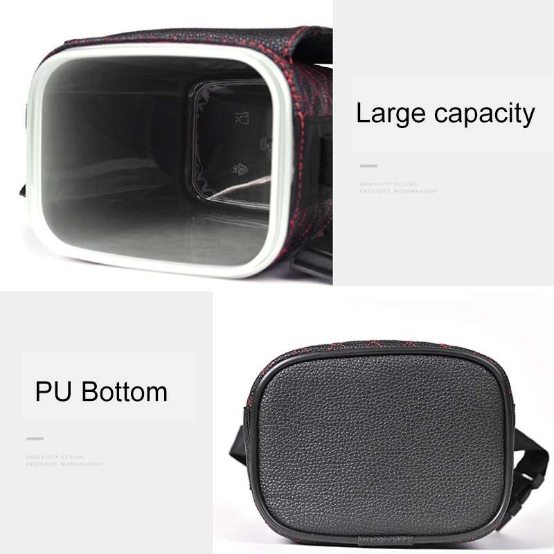 Car Back Seat Hook Garbage Can Car Storage Box (Black)