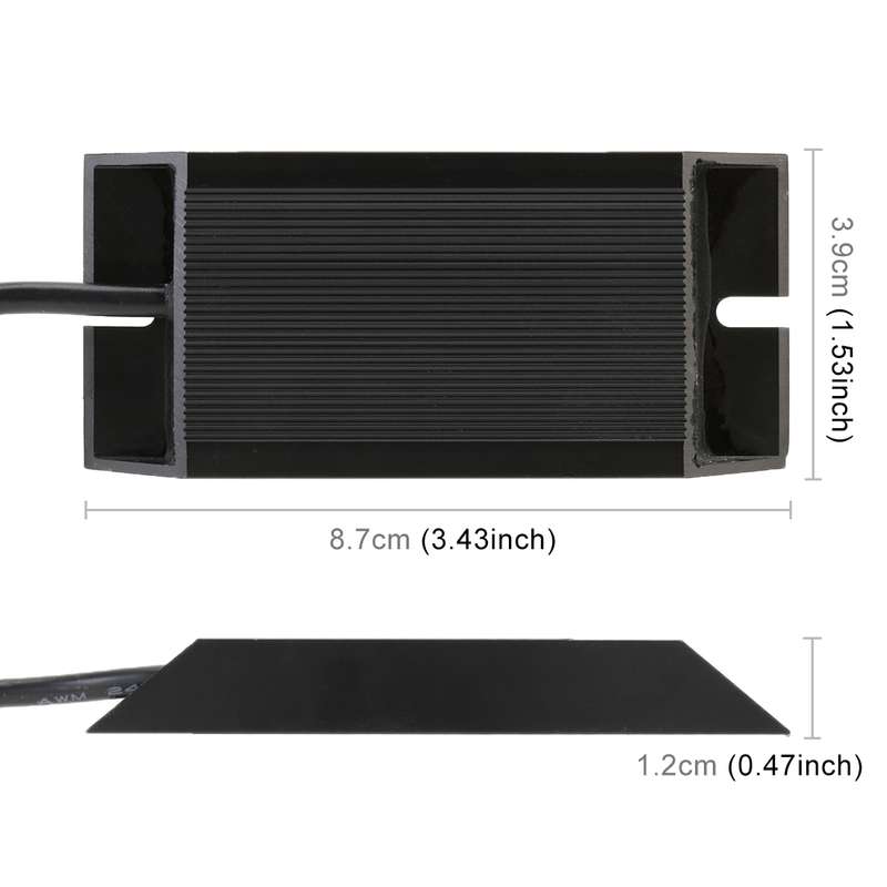 2 PCS 1156 / BAU15S DC12V 50W 6 Ohms Turn Signal / Reversing Light / Brake Light Split Dual Resistan