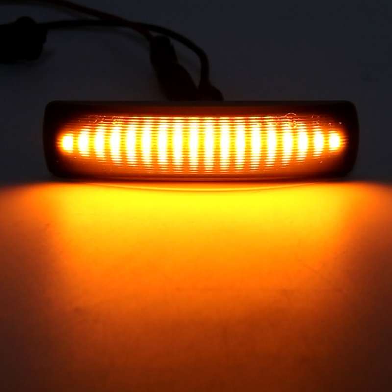 2 PCS DC12V / 3W Car LED Dynamic Blinker Side Lights Flowing Water Turn Signal Light for Land Rover,