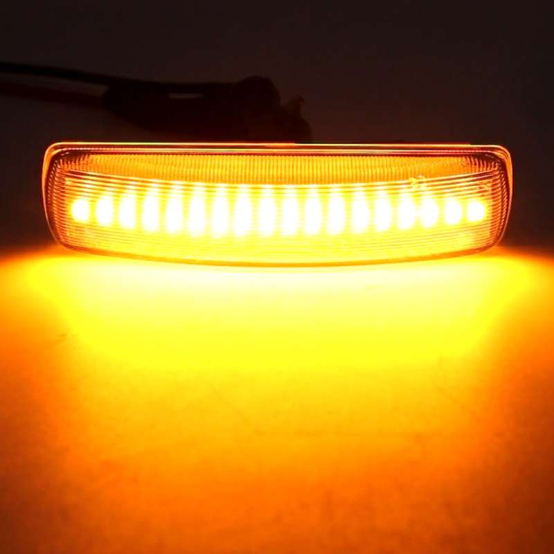 2 PCS DC12V / 3W Car LED Dynamic Blinker Side Lights Flowing Water Turn Signal Light for Land Rover,