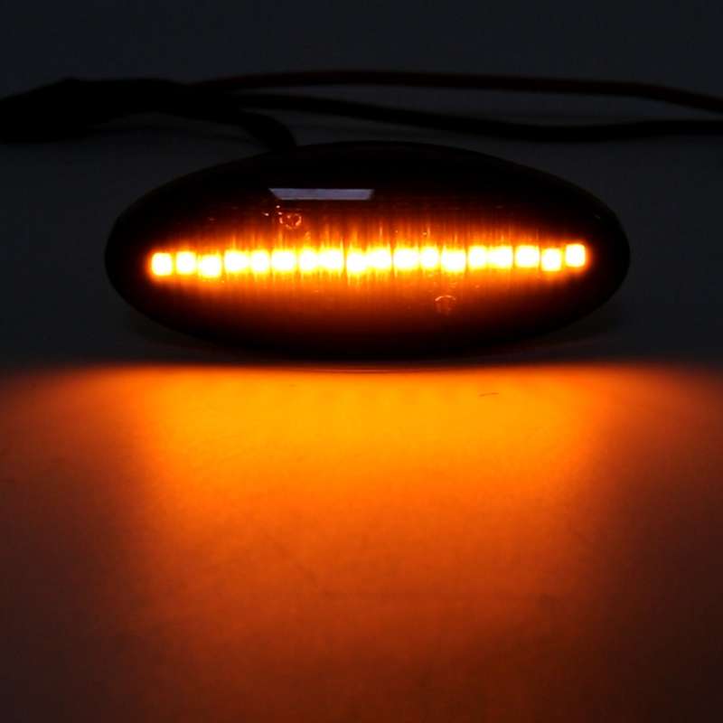 2 PCS DC12V / 3W Car LED Dynamic Blinker Side Lights Flowing Water Turn Signal Light for Nissan, Amb