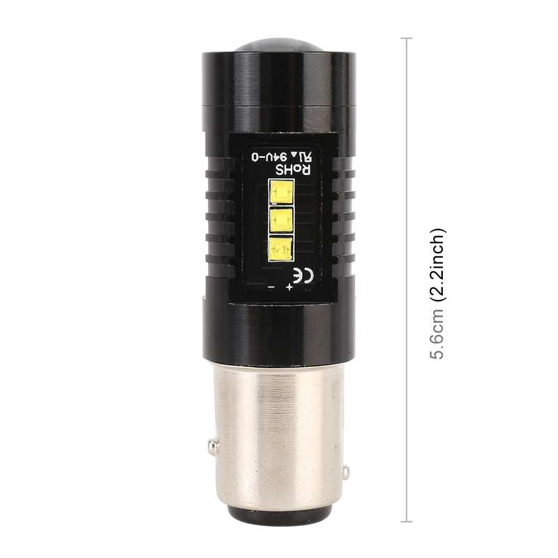 2 PCS 1157 / BAY15D DC12V 4.3W 6000K 500LM Car Brake Lights with 12LEDs SMD-2525