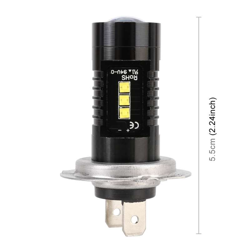 2 PCS H7 DC12V 4.3W 6000K 500LM Car Fog Lights with 12LEDs SMD-2525