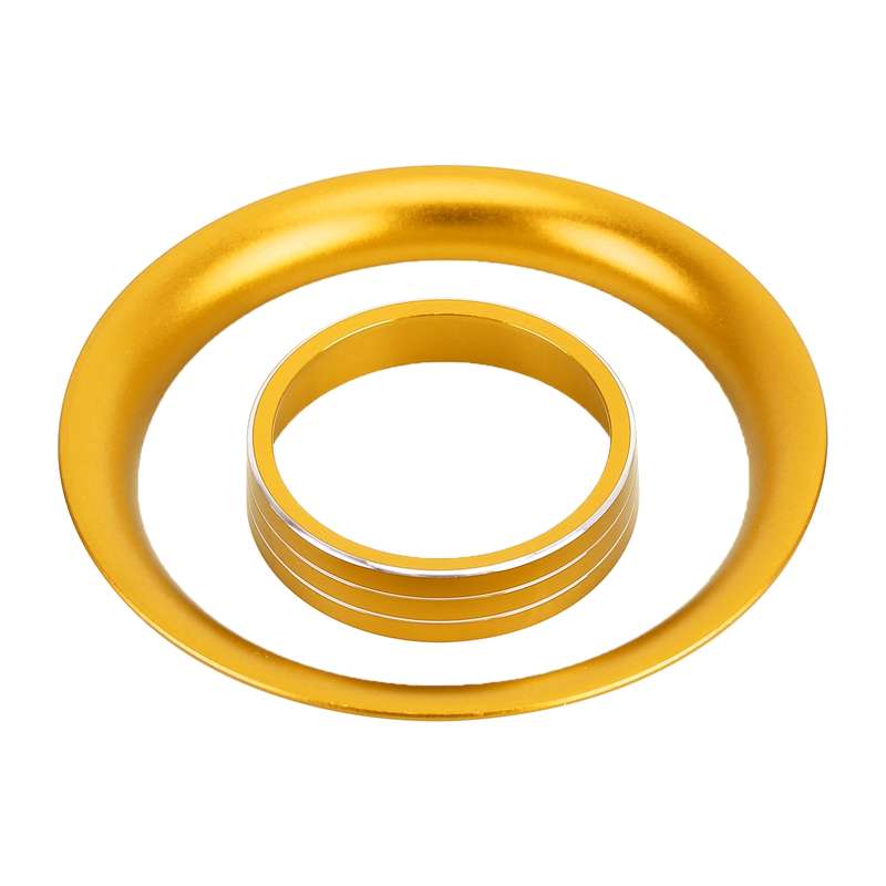 8 PCS Car Aluminum Alloy Air Conditioner Knob Case and Base for Honda XR-V (Gold)