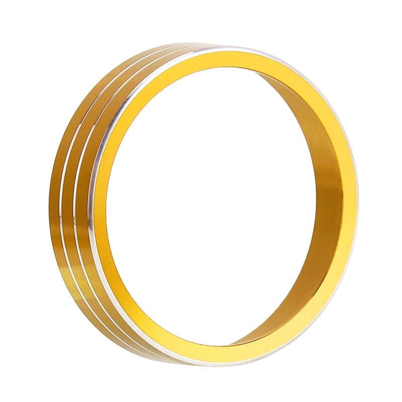 8 PCS Car Aluminum Alloy Air Conditioner Knob Case and Base for Honda XR-V (Gold)