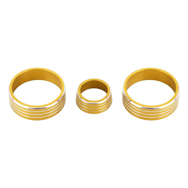 3 PCS Car Aluminum Alloy Air Conditioner Knob Case for Honda VEZEL / XR-V / Fit / GIENIA / City(Blac