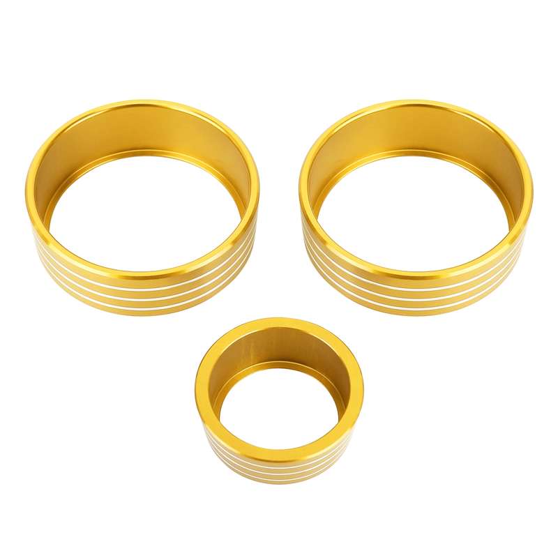3 PCS Car Aluminum Alloy Air Conditioner Knob Case for Honda VEZEL / XR-V / Fit / GIENIA / City(Blac
