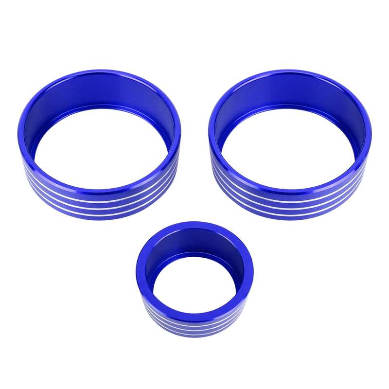 3 PCS Car Aluminum Alloy Air Conditioner Knob Case for Honda VEZEL / XR-V / Fit / GIENIA / City(Blac