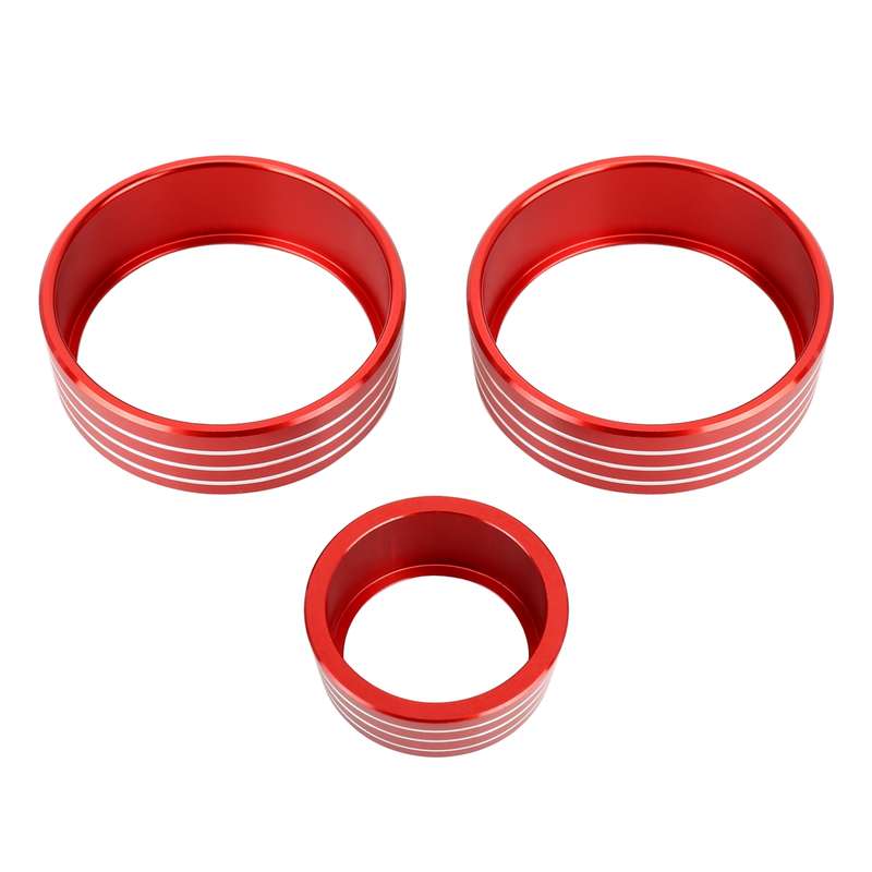 3 PCS Car Aluminum Alloy Air Conditioner Knob Case for Honda VEZEL / XR-V / Fit / GIENIA / City(Blac