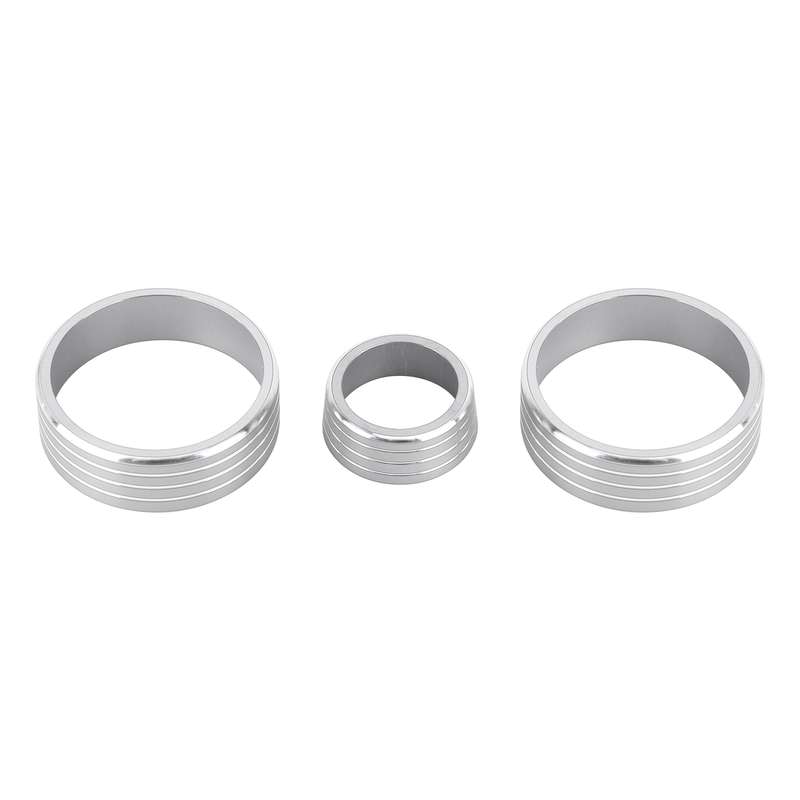 3 PCS Car Aluminum Alloy Air Conditioner Knob Case for Honda VEZEL / XR-V / Fit / GIENIA / City(Blac