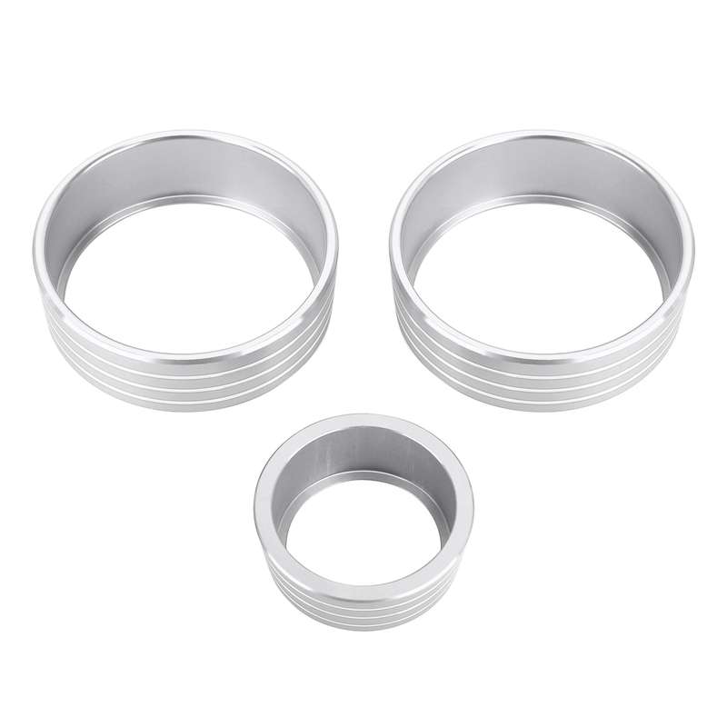 3 PCS Car Aluminum Alloy Air Conditioner Knob Case for Honda VEZEL / XR-V / Fit / GIENIA / City(Blac