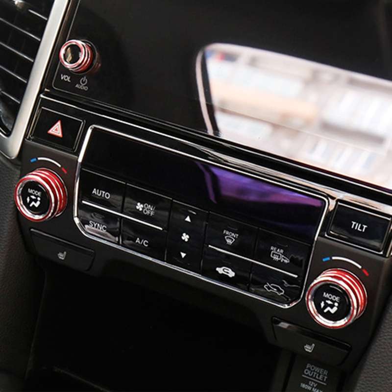 3 PCS Car Metal Air Conditioner Knob Case for Honda AVANCIER / URV (Blue)