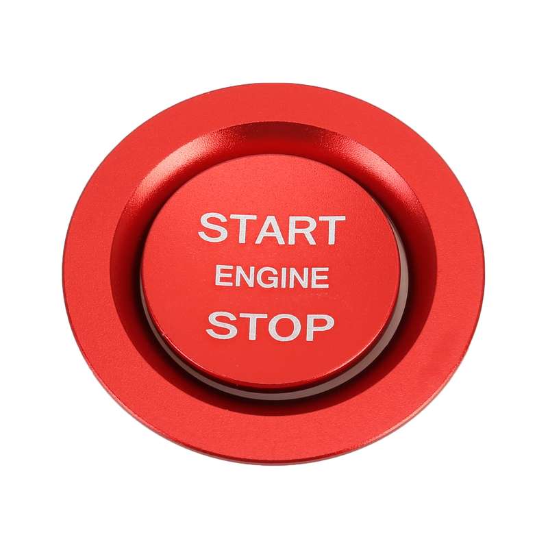 Car Engine Start Key Push Button Ring Trim Metal Sticker Decoration for Land Rover/Jaguar (Silver)