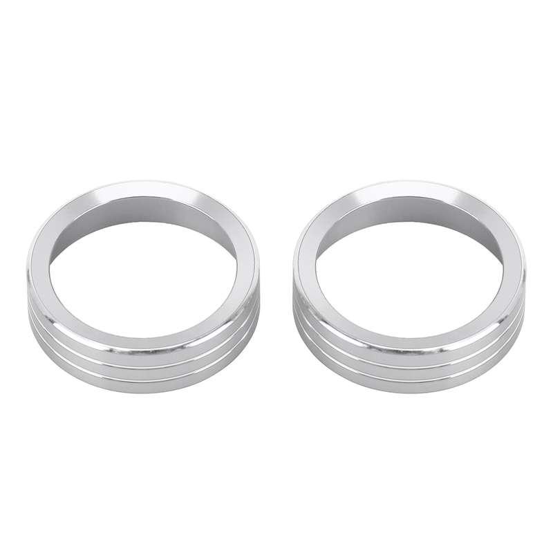 2 PCS Car Metal Air Conditioner Knob Case for Nissan X-TRAIL (Blue)