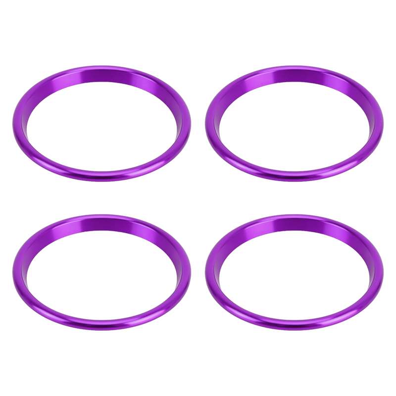 4 PCS Car Metal Air Outlet Decorative Outside Ring for Audi A3 / S3 / Q2L (Silver)