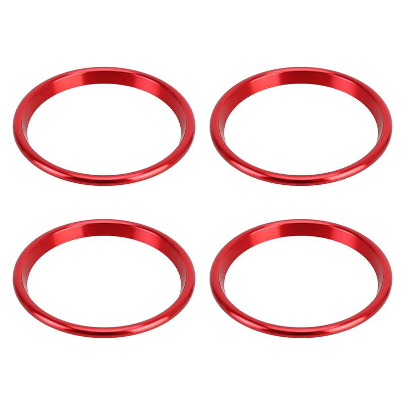4 PCS Car Metal Air Outlet Decorative Outside Ring for Audi A3 / S3 / Q2L (Silver)