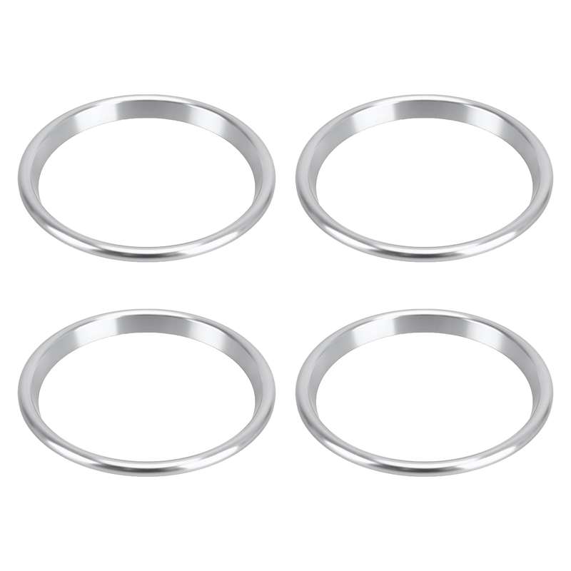4 PCS Car Metal Air Outlet Decorative Outside Ring for Audi A3 / S3 / Q2L (Silver)