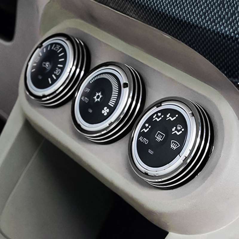Car Metal Air Conditioner Knob Case for Mitsubishi ASX (Silver)