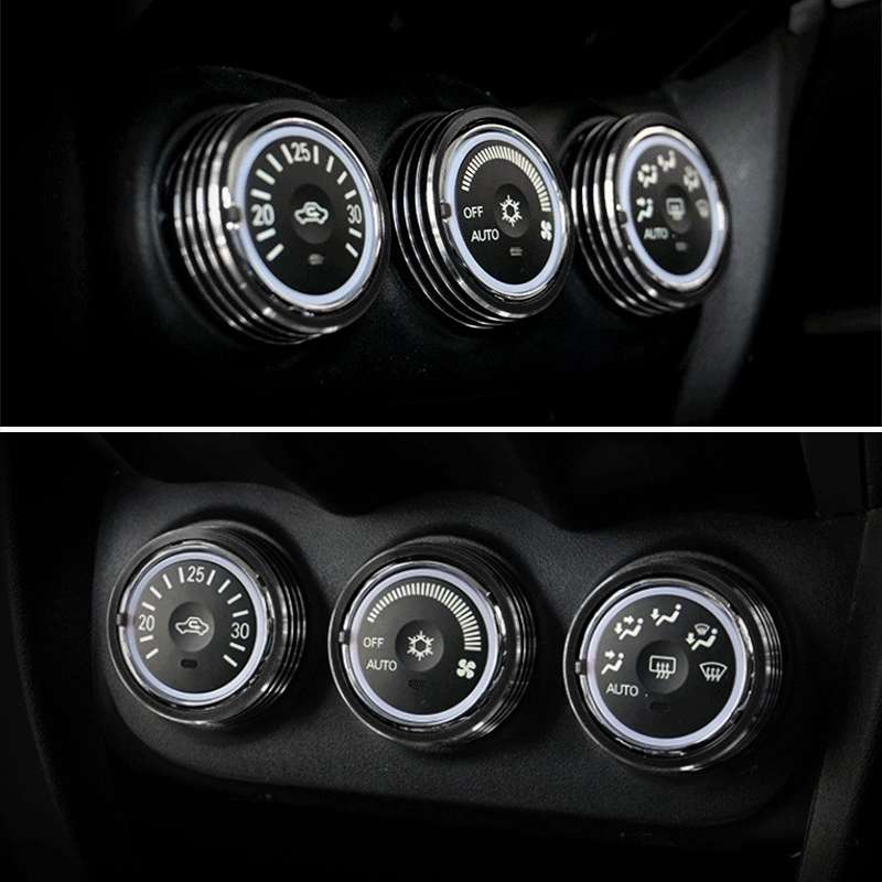Car Metal Air Conditioner Knob Case for Mitsubishi ASX (Silver)