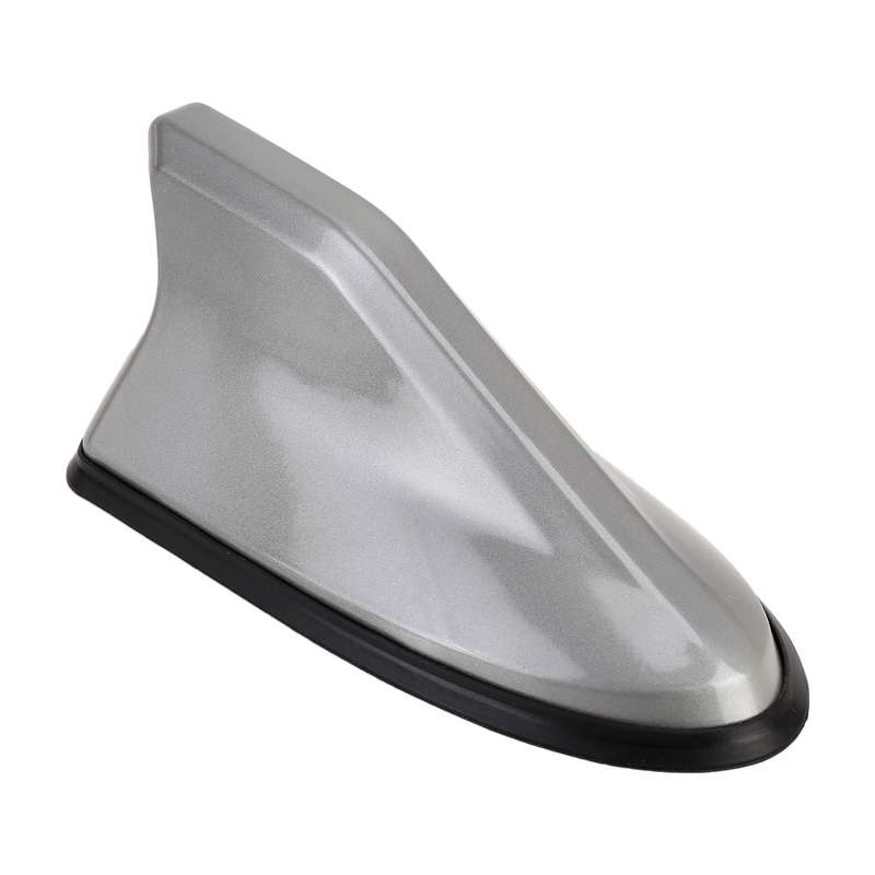 Universal Car Antenna Aerial Shark Fin Radio Signal (Silver)
