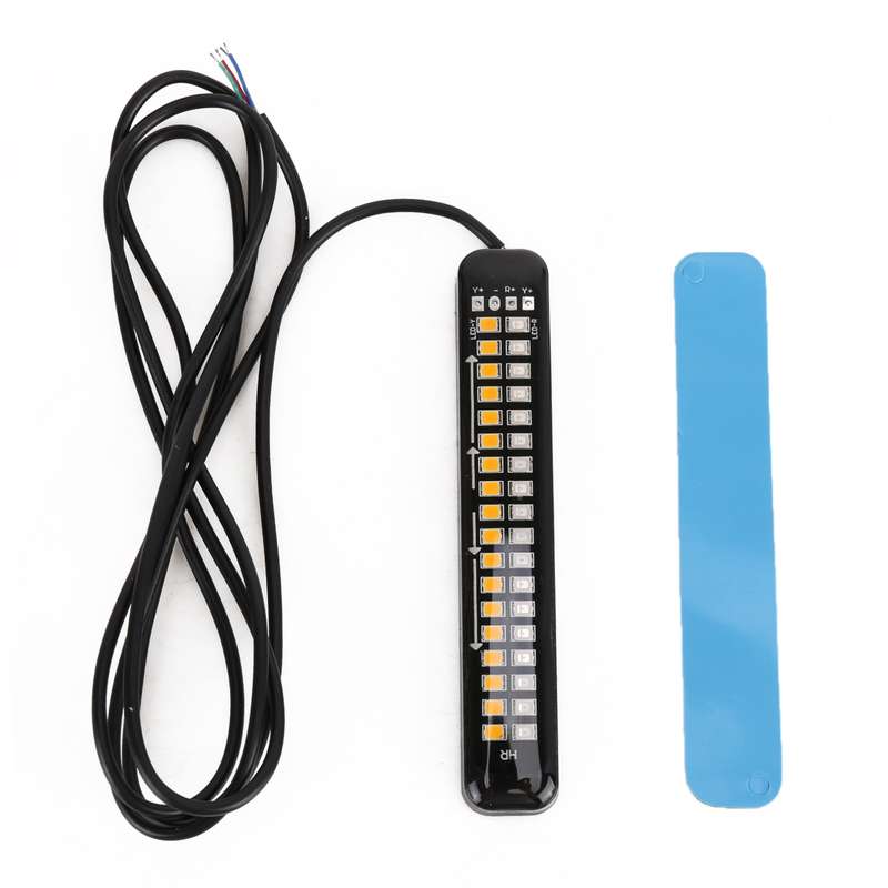 105mm DC12-24V / 1.6W Motorcycle LED Dynamic Blinker Side Lights Flowing Water Brake Lamp Turn Signa