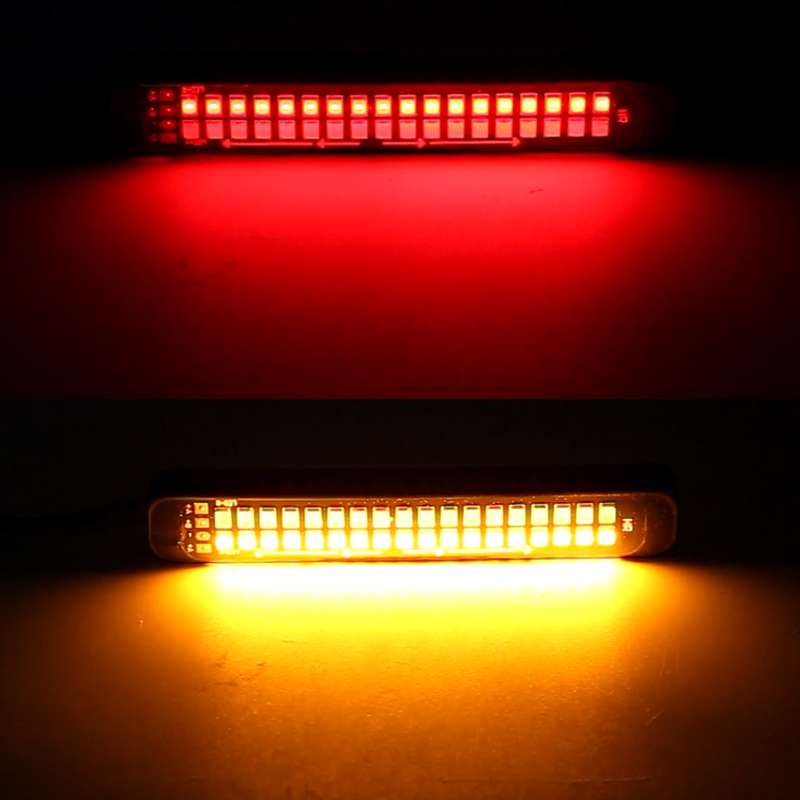 105mm DC12-24V / 1.6W Motorcycle LED Dynamic Blinker Side Lights Flowing Water Brake Lamp Turn Signa