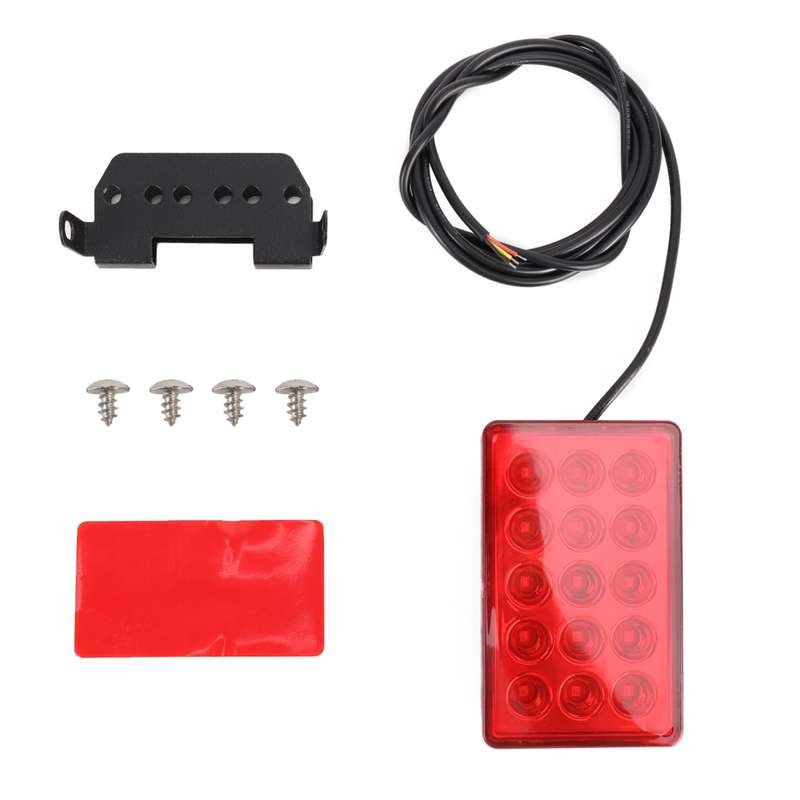 DC12V 1W Car Square Highlight Brake Lights Reversing Light with 15LEDs SMD-3528 (Black)