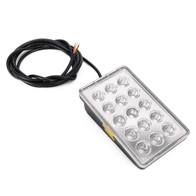 DC12V 1W Car Square Highlight Brake Lights Reversing Light with 15LEDs SMD-3528 (Black)