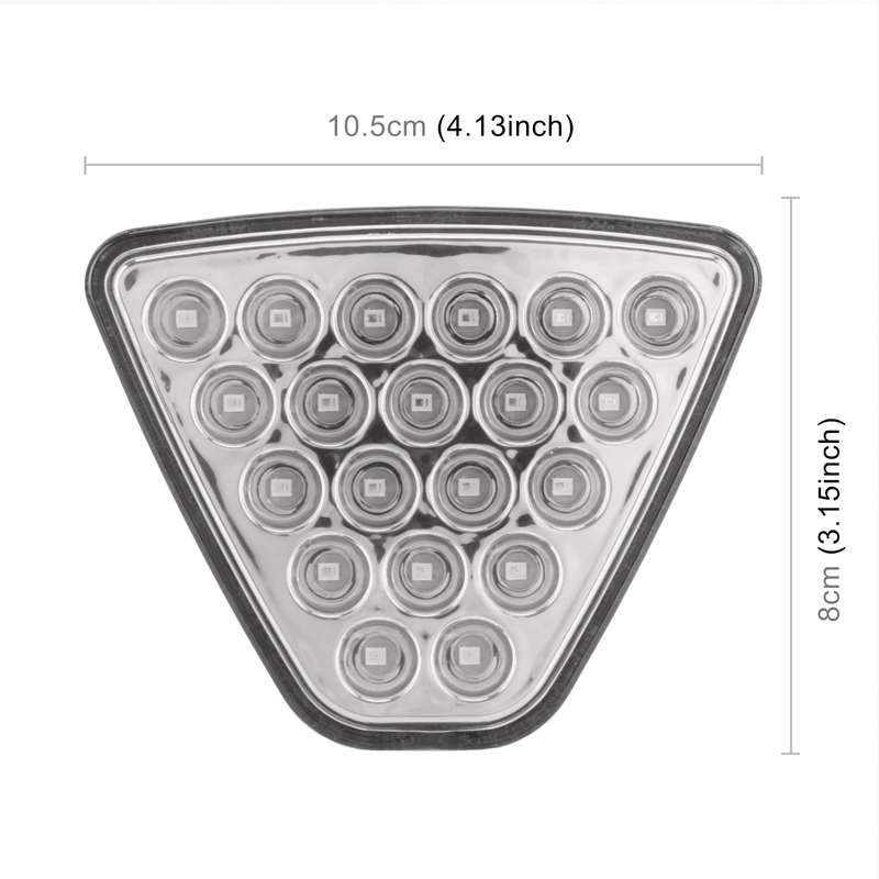 DC12V 1W Car Triangle Highlight Brake Lights Reversing Light with 20LEDs SMD-3528 (Red)