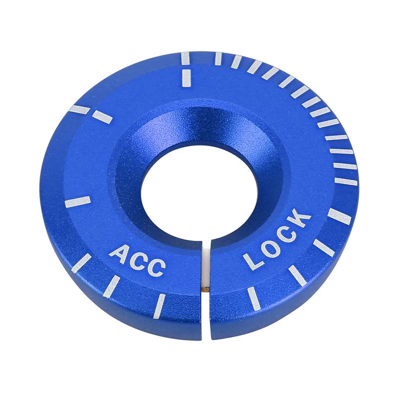 For Volkswagen Metal Ignition Key Ring, Diameter: 4.8cm (Blue)