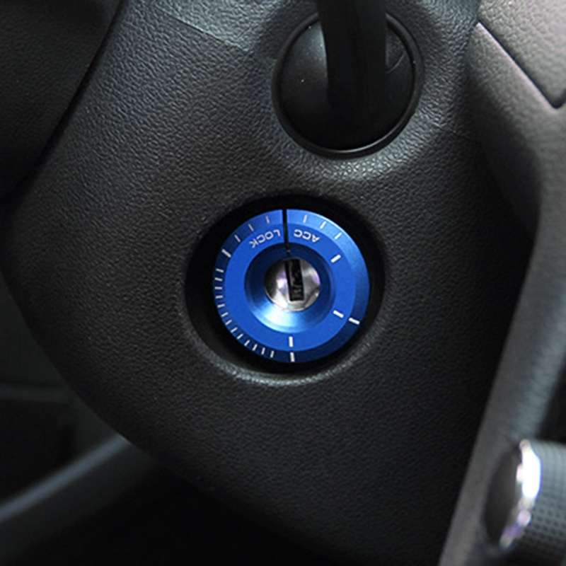 For Volkswagen Metal Ignition Key Ring, Diameter: 4.8cm (Blue)