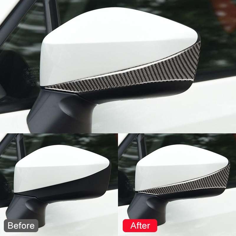 Car Carbon Fiber Rearview Mirror Anti-collision Strip for Subaru BRZ / Toyota 86 2013-2017, Left and