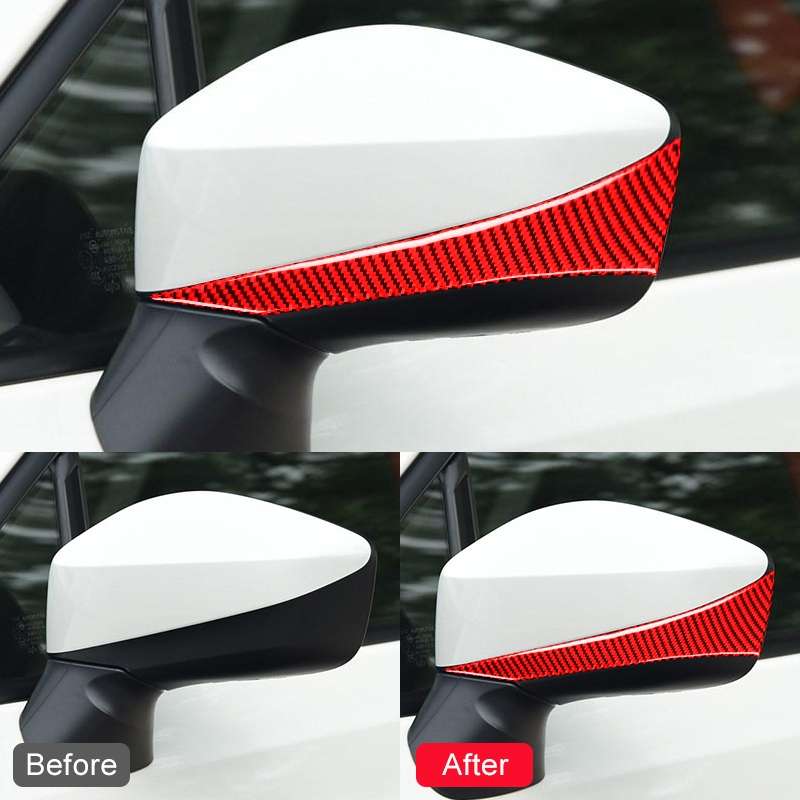 Car Carbon Fiber Rearview Mirror Anti-collision Strip for Subaru BRZ / Toyota 86 2013-2017, Left and