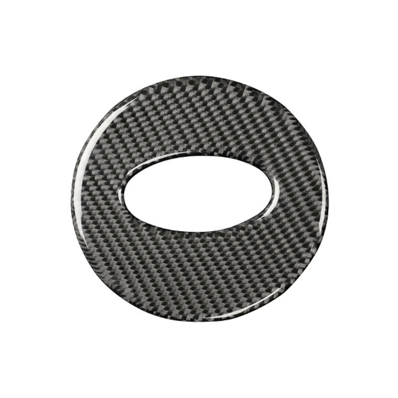 Car Carbon Fiber Steering Wheel Decorative Sticker for Subaru BRZ 2013-2017, Left and Right Drive Un