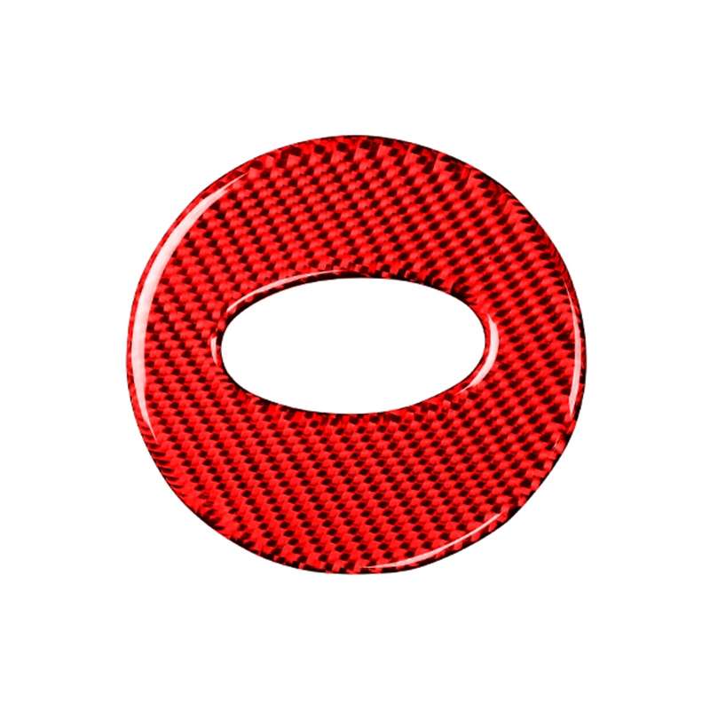 Car Carbon Fiber Steering Wheel Decorative Sticker for Subaru BRZ 2013-2017, Left and Right Drive Un