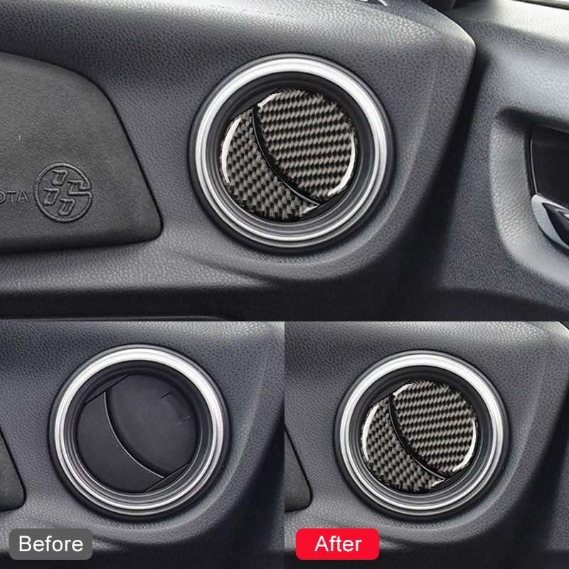 Car Carbon Fiber Central Control Air Outlet Decorative Sticker for Subaru BRZ / Toyota 86 2013-2020,