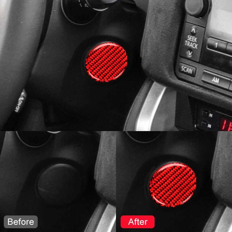 Car Carbon Fiber Fire Panel Decorative Sticker for Subaru BRZ / Toyota 86 2013-2017, Left and Right