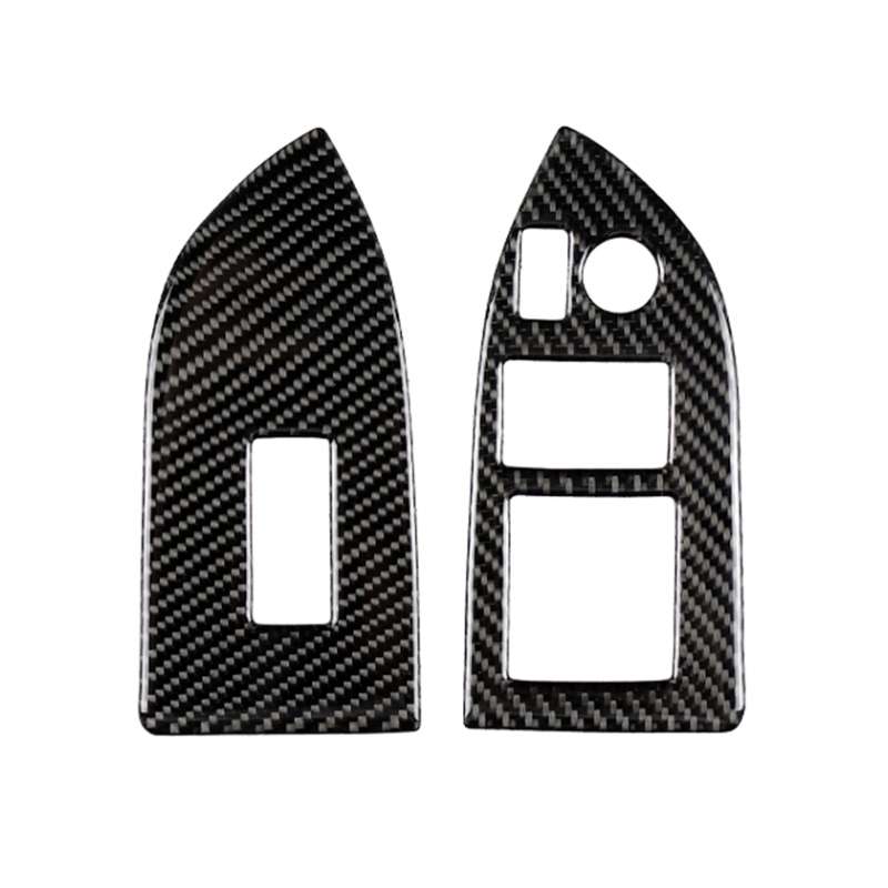 Car Carbon Fiber Window Glass Lifting Panel Decorative Sticker for Subaru BRZ / Toyota 86 2013-2017,