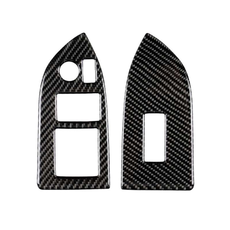 Car Carbon Fiber Window Glass Lifting Panel Decorative Sticker for Subaru BRZ / Toyota 86 2013-2017,