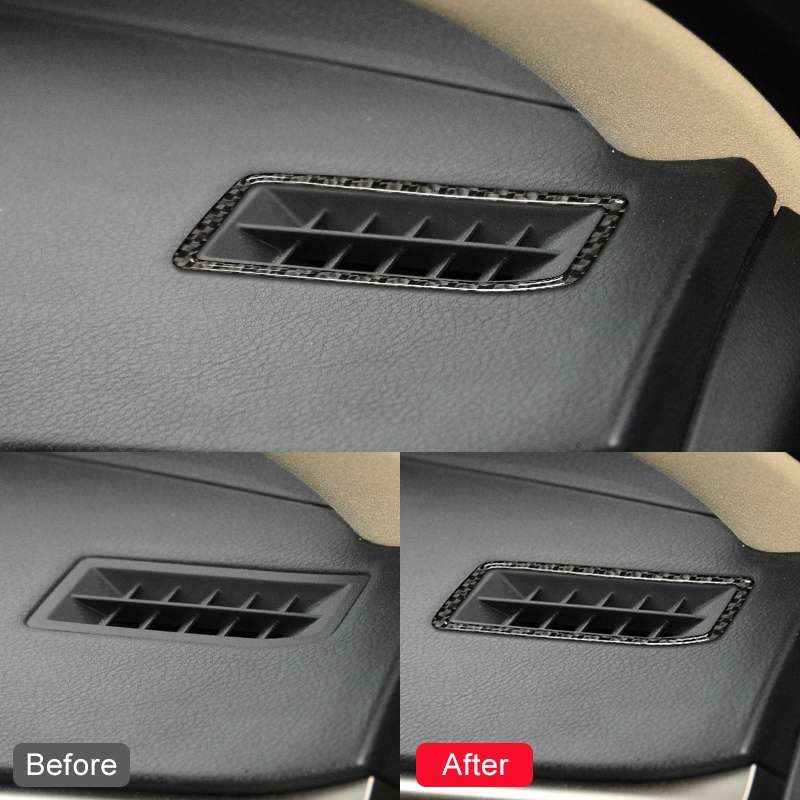 Car Carbon Fiber Instrument Air Outlet Decorative Sticker for Lexus IS250 2013-, Left Drive