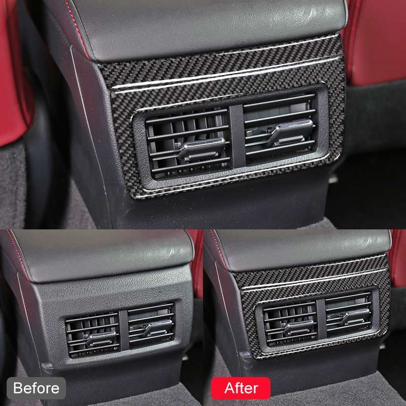 Car Carbon Fiber Rear Air Outlet Decorative Sticker for Lexus IS250 2013-, Left Drive