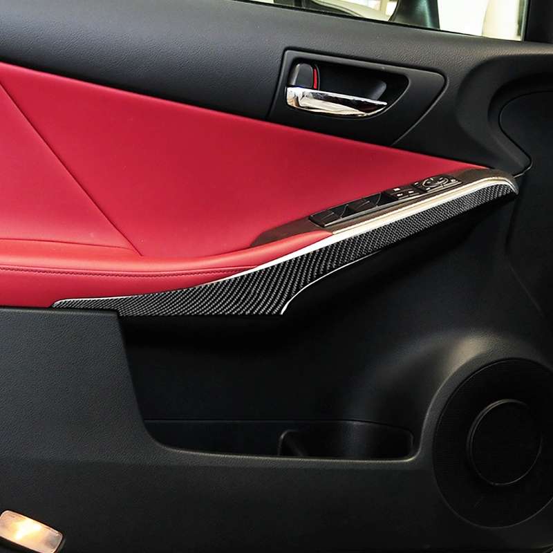 Car Carbon Fiber Door Decorative Strip for Lexus IS250 2013-, Left Drive