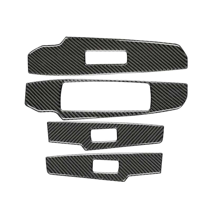 Car Carbon Fiber Window Glass Lifting Panel Button Decorative Sticker for Lexus IS250 2013-, Left Dr