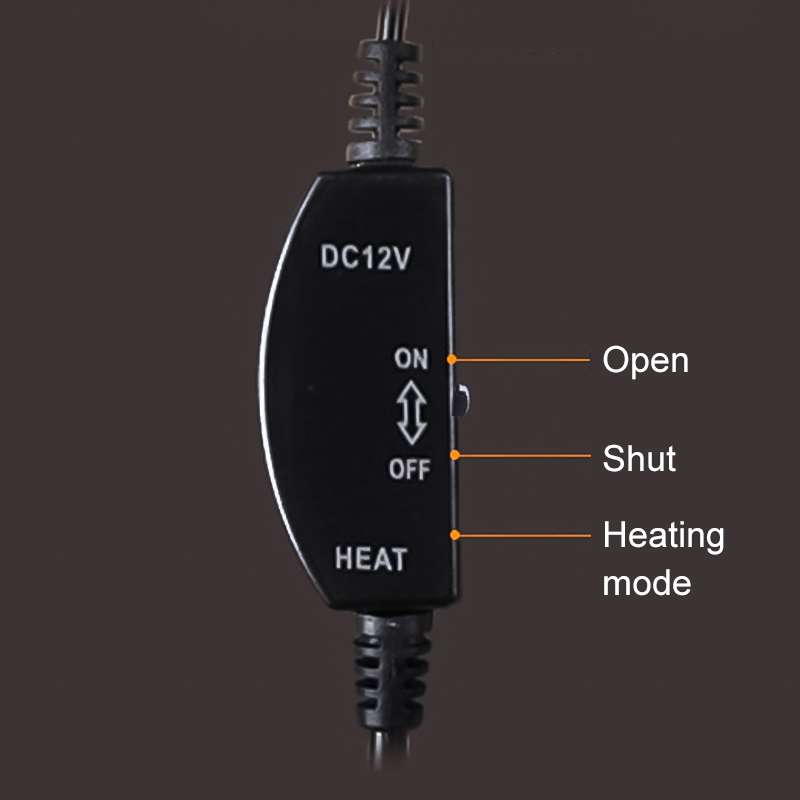 Car Cigarette Lighter Socket Seat Heater Cushion Warmer Cover Winter Heated Warm Mat (Black)
