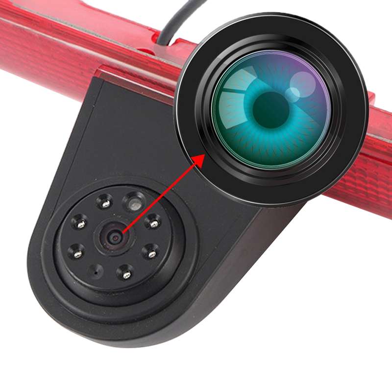 PZ466 Car Waterproof 170 Degree Brake Light View Camera + 7 inch Rearview Monitor for Ford Transit 2